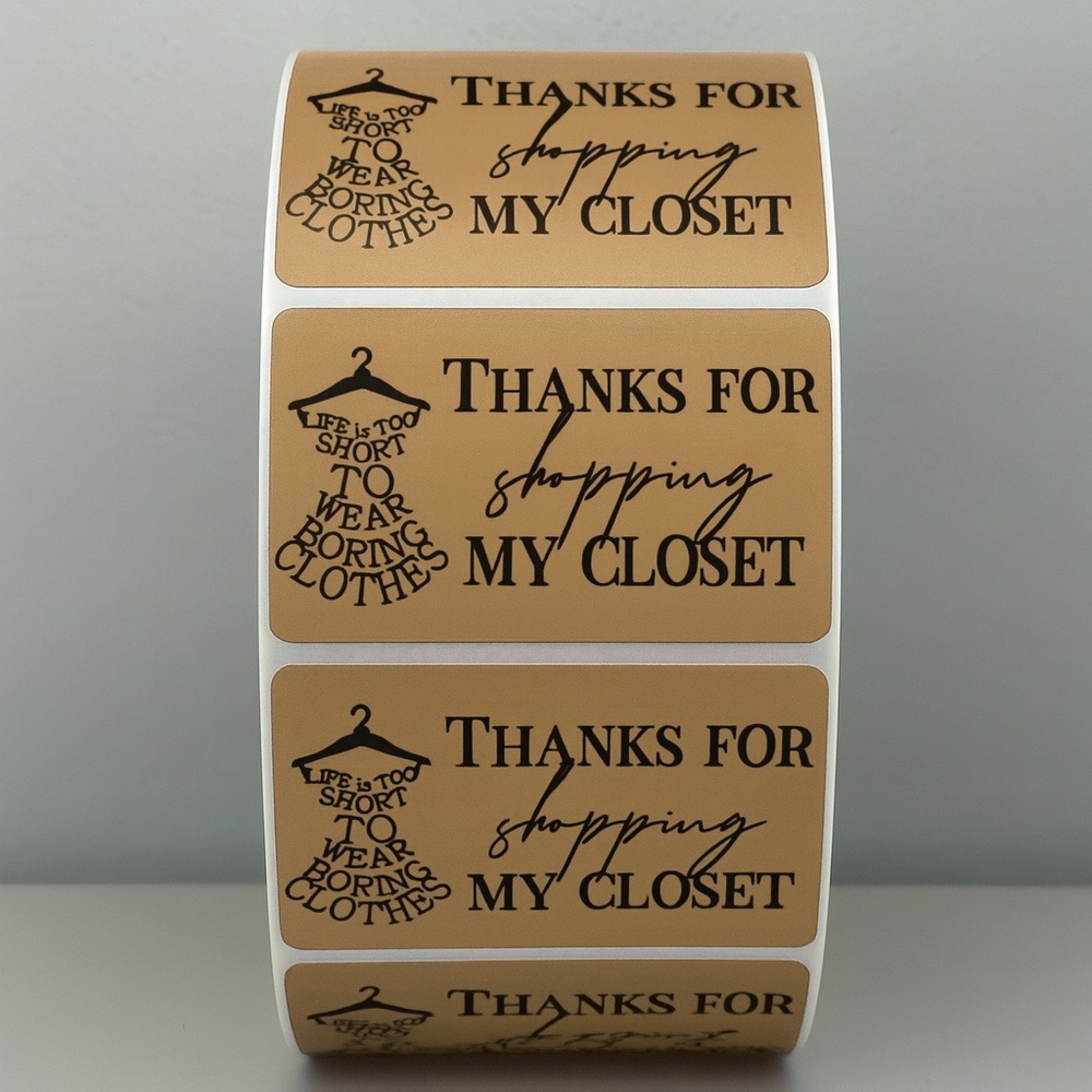 Thanks for Shopping My Closet Stickers – Cute Labels for Clothing Orders